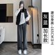 thumbnail image 3 of Pantalones casuales holgados con forro polar gris para mujer, pantalones deportivos hasta los tobillos de moda para otoño/invierno, 3 of 4