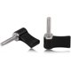 thumbnail image 1 of 2 uds tornillo ajustable de rosca macho M4 20mm perilla giratoria de aleación de aluminio negro, 1 of 5