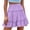 Purple, variant on Purcolt Women's Ruffle Tiered Mini Skirt High Waist Layered Boho Skirts Casual A Line Swing Beach Mini Short Skirt