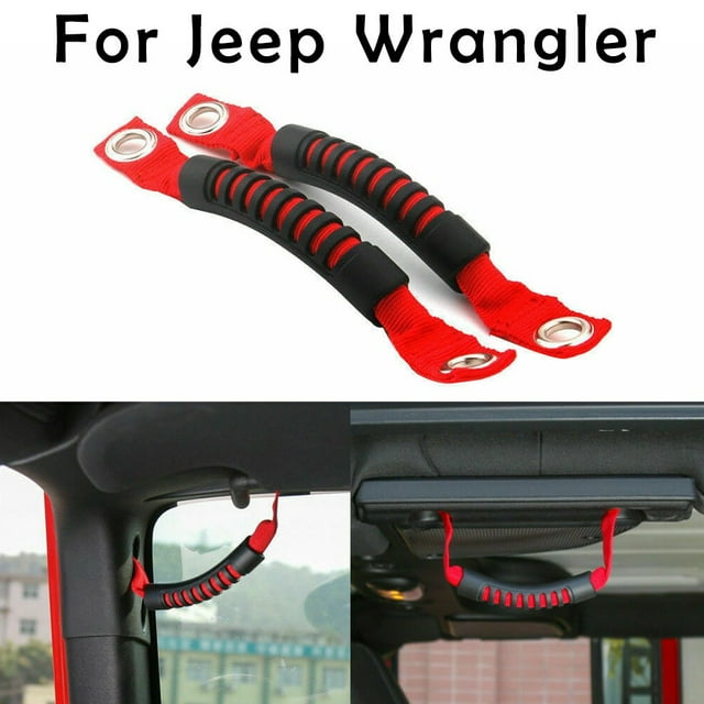 Bgsha Poignées Intérieures en Caoutchouc pour Poignée de Porte Adaptées à Jeep pour pour pour Wrangler JK
