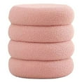 thumbnail image 1 of Vanity Stool, Lambswool Fabric, Ottoman, Padded Seat Foot Rest Stool, 1 of 7