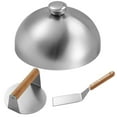 thumbnail image 2 of 3Pcs Griddle Accessories Set, includes Steak Cover, Meat Press, Spatula, Stainless Steel Melting Dome & Grill Press Kit with Turner for Blackstone & Camp Chef Griddle, 2 of 7