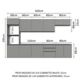 thumbnail image 3 of Cocina Integral Completa Modular Madesa Nice 320cm Gris, 3 of 10