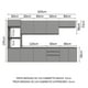 thumbnail image 3 of Cocina Integral Completa Modular Madesa Nice 320cm Gris, 3 of 10
