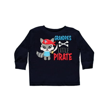 

Inktastic Grandpa s Little Pirate Cute Raccoon with Sword Gift Toddler Boy or Toddler Girl Long Sleeve T-Shirt
