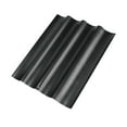 thumbnail image 2 of Molde para pan francés antiadherente de acero al carbono para hornear pan. Negro 4 canales, 2 of 9