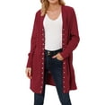 thumbnail image 3 of Women Button Down Solid Color Cardigan, 3 of 7