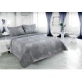 thumbnail image 1 of Marina Decoration Rich Printed Stitching Coverlet Bedspread Ultra Soft Summer Bedding Quilt Set with Quilted Sham, Grey Modern Grid and Stripes Plaid Pattern, 1 of 6