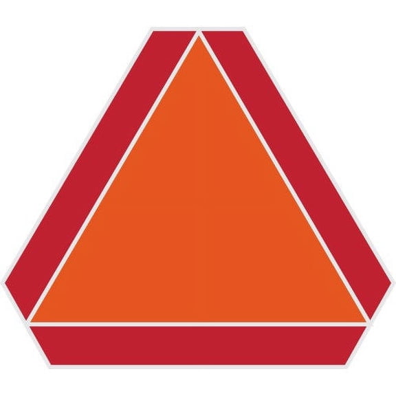 Hillman 840628 14" x 16" Aluminum Slow Moving Vehicle Emblem Sign - Quantity of 6