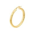 thumbnail image 3 of 14K Yellow Gold 4x40mm Round Tube Polished Hoops - Women, 3 of 4