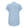 thumbnail image 5 of T Shirts for Women 2026 Summer Short Sleeve V Neck Collared Business Casual Office Work Tshirt Blouse, 5 of 8