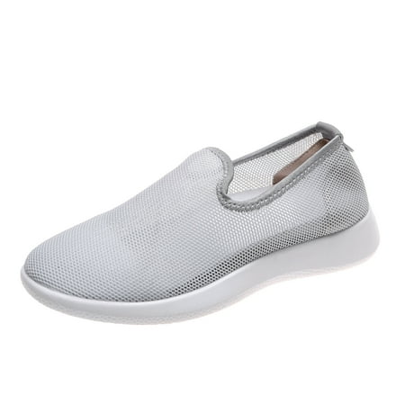 

HSMQHJWE Sneaker Wedges Shoes For Women Size 34 Sneaker Booties For Women With Heel Ladies Fashion Solid Color Mesh Breathable Lightweight Flat Casual Womens Sneaker Socks With Heel Tab