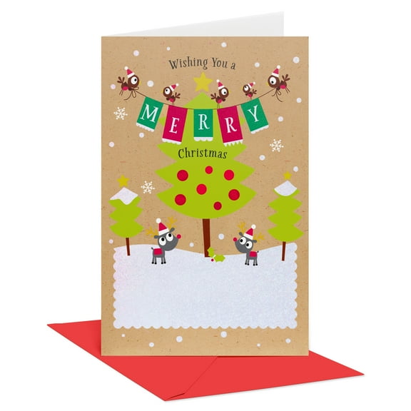 American Greetings Christmas Card for Anyone (Tinsel-draping)