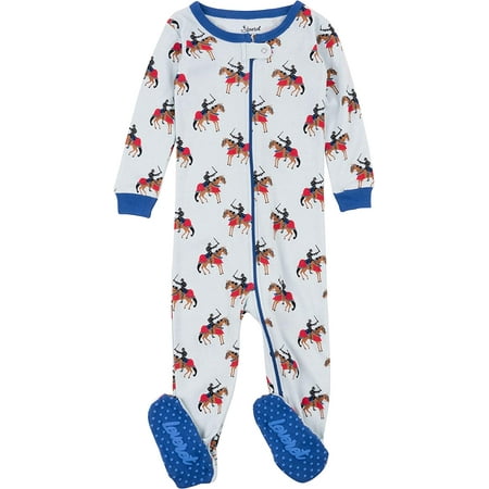 

Leveret Kids Pajamas Baby Boys Girls Footed Pajamas Sleeper 100% Cotton (Size 6-12 Months-5 Toddler) 3T Knight