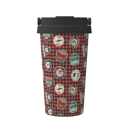 

Junzan Mountain Adventure Badges for Stainless Steel Vacuum Insulated Tumbler - Reusable Insulated Cold Brew Iced Coffee Cup Thermos -Gifts for Women Men Him Her