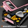 thumbnail image 3 of Nalacover Google Pixel 8 Case, Heavy Duty 3 in 1 Rugged Shockproof Rugged Silicone Hybrid Hard PC Soft TPU Bumper Camera Raised Drop Protective Girls Women Boy Men Phone Covers, Pink, 3 of 7