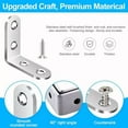 thumbnail image 2 of 20Pcs L Shape Corner Brace Steel Shelf Support Right Angle Bracket With Screws, 2 of 6
