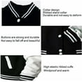 thumbnail image 2 of CHENGZHONGFS New Style Stand Collar Multicolor Baseball Jacket With Pockets Single Breasted Flight Jacket Fashionable Baseball Uniform School Uniform Game Uniform, 2 of 6