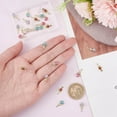 thumbnail image 4 of 24pcs 4 colors Alloy Rhinestones Cabochons Nail Art Decoration Accessories Light golden Magic Scepter Mixed color 15x7x4mm 6pcs/color, 4 of 6