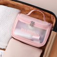 thumbnail image 3 of Toiletry Carry Pouch Matte Plastic Portable Cosmetic Bag Travel Storage Pouch, 3 of 10