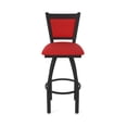 thumbnail image 5 of 870 Hadleigh 36" Swivel Bar Stool with Black Wrinkle Finish and Canter Red Seat and Back, 5 of 5