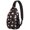 Black Christmas Santa, variant on Sling Backpack,Gray Christmas Cardinal Bird Pattern Sling Bag with Water Bottle Holder,Waterproof Sling Bag for Men/Women with Headphone Jack for Hiking,Travel