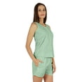 thumbnail image 2 of Bimba Solid 2 Pcs Nightwear Set For Women Sleeveless Shirt & Short Sleepwear, 2 of 6