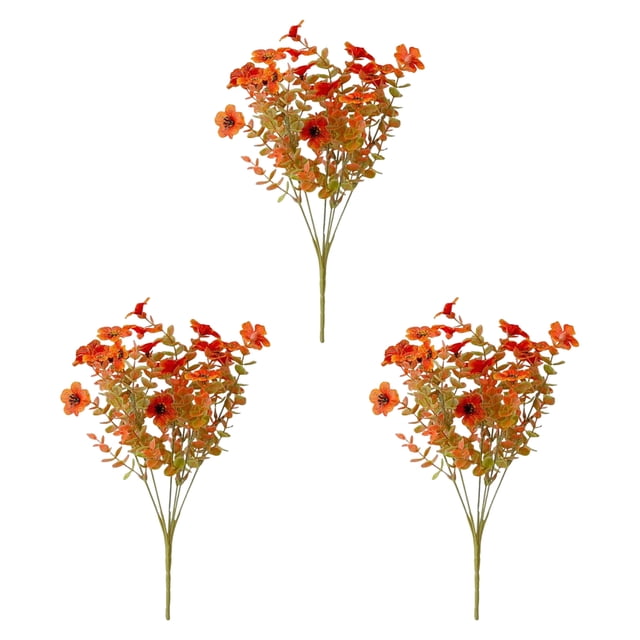 Flor artificial de otoño de 7 tenedores, flor falsa para el hogar, boda, fiesta, centro de mesa, decoración de interiores y exteriores con flores artificiales