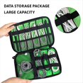 thumbnail image 4 of Bolsa de Almacenamiento Negra y Verde, Organizador de Accesorios Electrónicos, Cable de Datos USB Portátil, Cargador, Enchufe, Organizador Impermeable de Viaje, 4 of 5