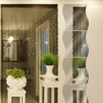 thumbnail image 4 of Coofit Wall Sticker Creative Decorative Wave Shaped Mirror Sticker Wall Decor Sticker, 4 of 10