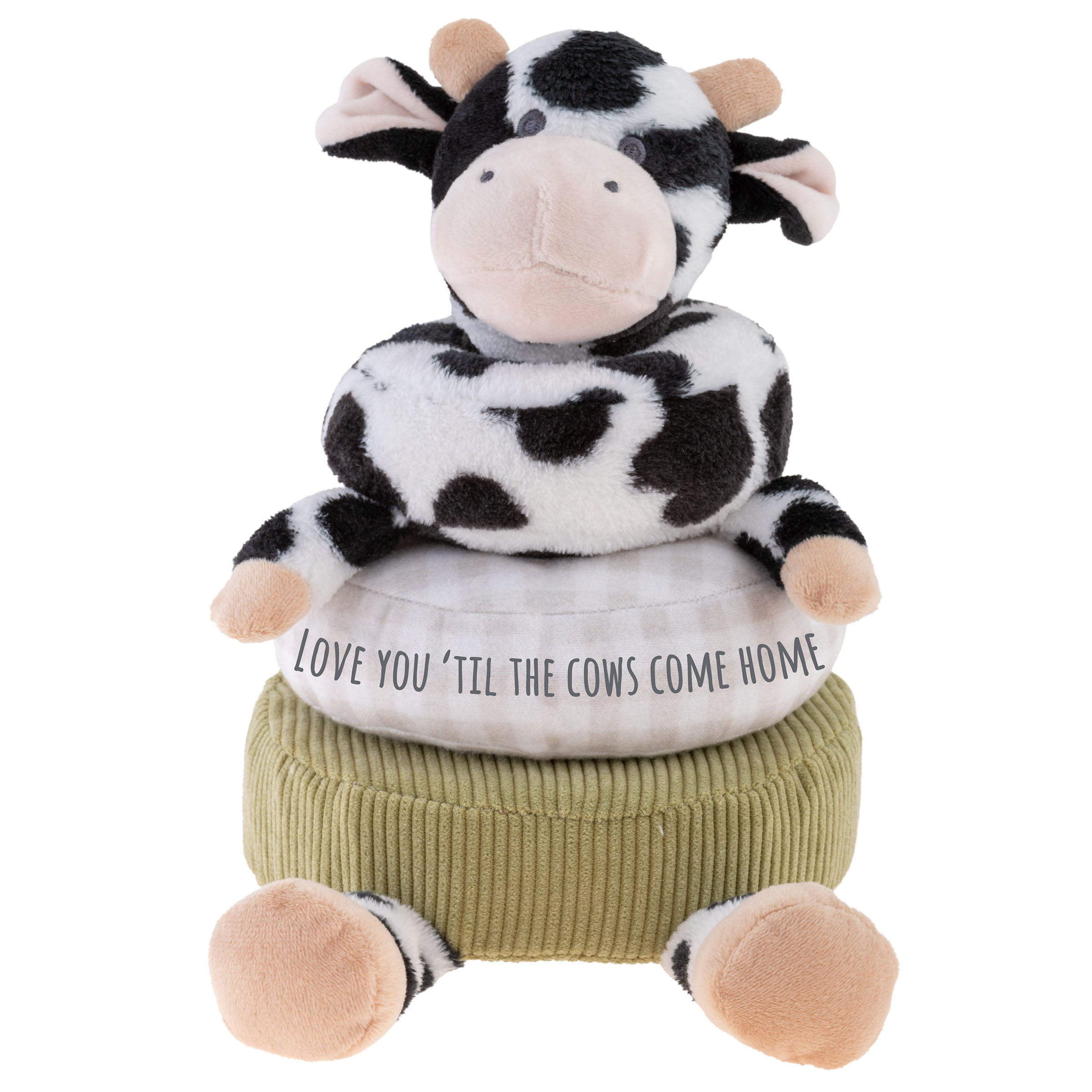 I'll Love You Till The Cows Come Home Gift Set Includes Board Book by Kathryn Cristaldi, Love You 'til The Cows Come Home Plush Stacker Toy, and 8 Inch Cow Soft Stuffed Animal