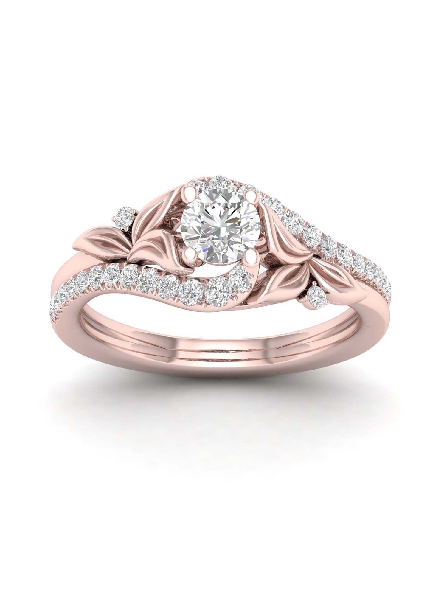 5/8Ct TDW Diamond 14k Rose Gold Promise Ring (I-J, I2)