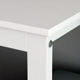 thumbnail image 3 of WIAWG 55" White L Shaped Desk with Storage Shelf Corner Office Writing Desk Study Workstation Table, 3 of 7