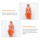 thumbnail image 5 of WORGEOUS 6 Unids Hawai Tropical Hula Grass Dance Falda Kids Flower Leis Pulseras Diadema Collar Sujetador Conjunto 40 cm (Falda Naranja), 5 of 6