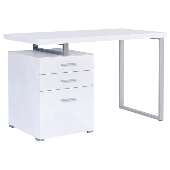 Coaster Brennan Engineered Wood 47-inch 3-drawer Office Computer Desk White
