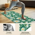 thumbnail image 4 of Green Daisy Flower Yellow Centers Pattern Hot Yoga Mat Towel Non Slip for Hot Yoga - Quick-Drying Yoga Mat Cover with 4 Corner Pockets with Travel Bag - Hot Yoga Towel Non Slip 70"x26", 4 of 6