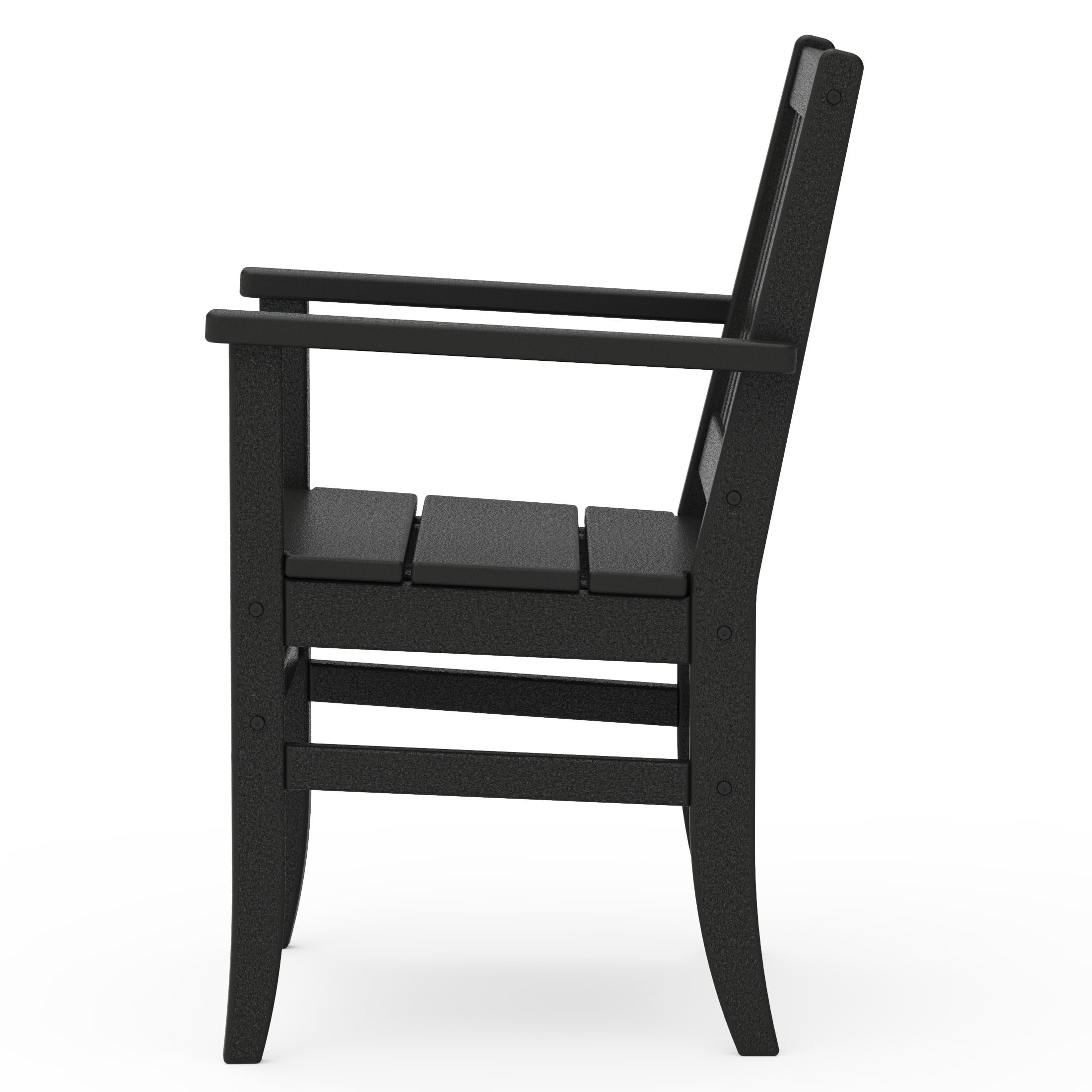 Better Homes & Gardens by POLYWOOD Southlake Outdoor Dining Arm Chair (2 Chairs) in Black