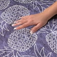 thumbnail image 3 of Addison Rugs Dream Shag Premium Machine Washable Transitional Pineapples Blue Round Rug, 8' x 8', 3 of 8