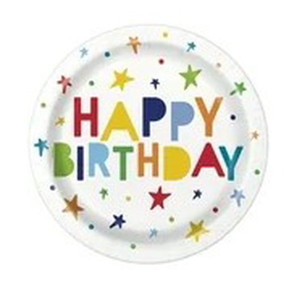 10 Bright Stars Birthday 9" Plates-CDU