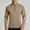 Coffee, variant on Half-Zip Stand Collar Reflect-Sleeve Raglan Top, Stretch Brushed Fabric for Mountain Day Hiking Gray L