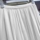 thumbnail image 2 of TaTaai Women Ribbed Mesh Pleated Skirt Ice Silk A-Line Flared Midi Skirt Ladies Spring Summer Daily Commute Office Wear Lightweight Breathable Non-See-Through Stylish Skirt Gift, 2 of 4