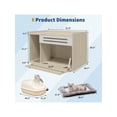 thumbnail image 2 of Qinaqin 31.5-Inch Moderno Pet Cat Litter Caja Enclosure Concealed Gabinete con Vent Puerta Left-Side Almacenamiento Cajón Estante Raised Legs y Top Protectors para All Kinds de Cats, 2 of 7