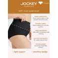 thumbnail image 4 of Jockey® Essentials Women's Tummy Smoothing 360° Mid-Waist Brief - 2 pack, Sizes Small-3XL, 4 of 6