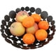 thumbnail image 4 of Cesta de metal para frutas, cesta decorativa para frutas de 11.6 pulgadas, centro redondo grande, cuenco decorativo para encimera, soporte para frutas para decoración del hogar, cocina, encimera, mostrador, negro Ormromra CZJJ-ZH79, 4 of 8