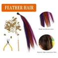 ITSELFER 50Pcs Synthetic Feather Hair Extension Kit with Plier Crochet