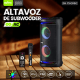 thumbnail image 3 of EWTTO EW-P545MBC Parlante Portátil 100W, 5.25"x2 Bajos, TWS, Micrófono Inalámbrico, Remote, RGB, 12000mAh, EQ Interior/Exterior, AC+Type-C, 3 of 8