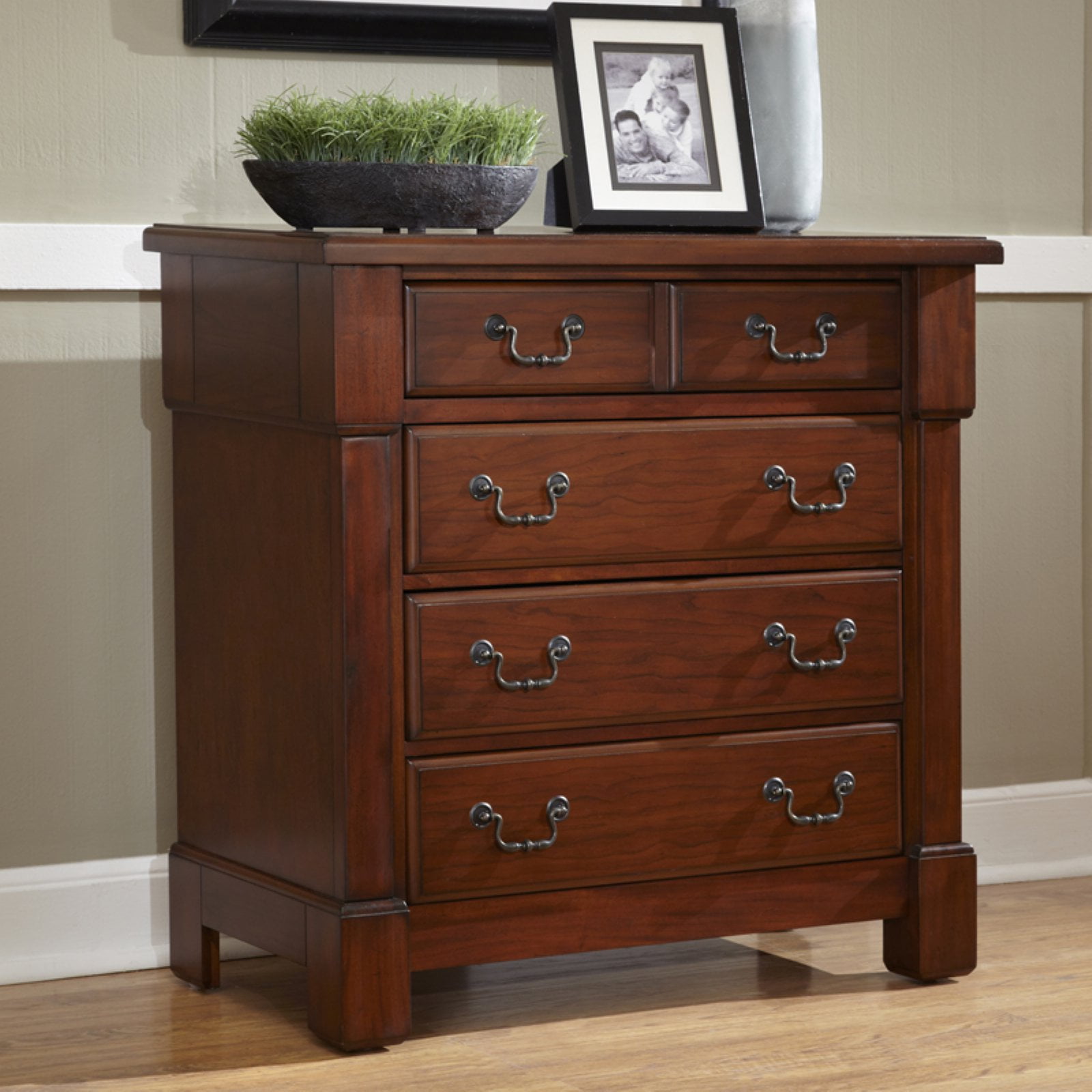 Home Styles Aspen Rustic Cherry Drawer Chest Com Home Styles Aspen Rustic Cherry Drawer, Home Styles The Aspen Collection King Bed Rustic Cherry Black