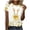 #005-Yellow, variant on Craaazy Women's Loose Crewneck Funny Rabbit Graphic Colorful Eggs Print Short Sleeve Easter Shirts Festival Celebration Clothes Gifts