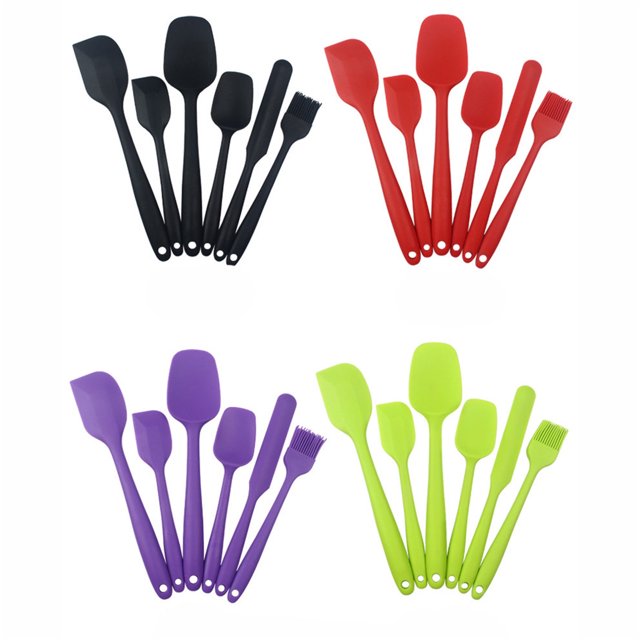 6 Piece Silicone Spatula Set Kitchen Silicone Spatula Utensil Set