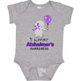 thumbnail image 3 of Inktastic I Support Alzheimer's Awareness Elephant with Purple Balloon Boys or Girls Baby Bodysuit, 3 of 5